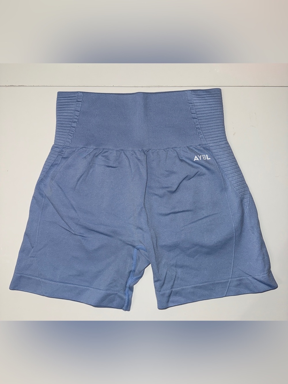 AYBL High-Waist Seamless Shorts - Dusty Blue